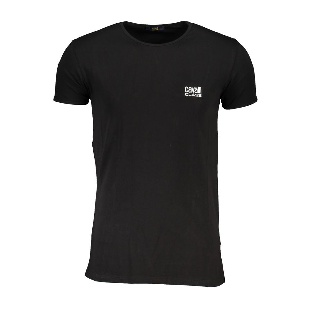 Cavalli Class Black Cotton Men's T-Shirt - Luxe Nova
