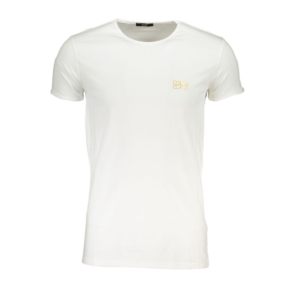 Cavalli Class White Cotton Men's T-Shirt - Luxe Nova