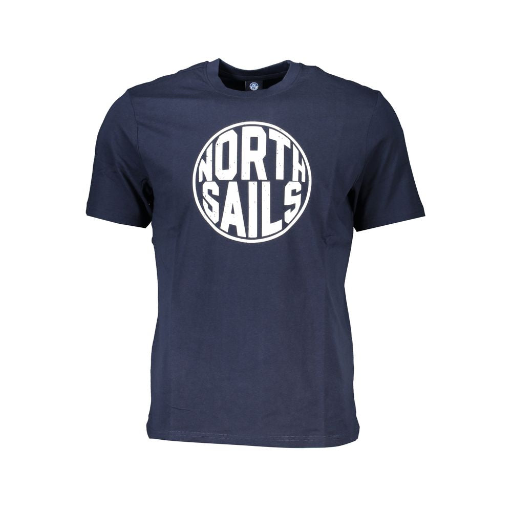 North Sails Blu Cotton Men T-Shirt - Luxe Nova