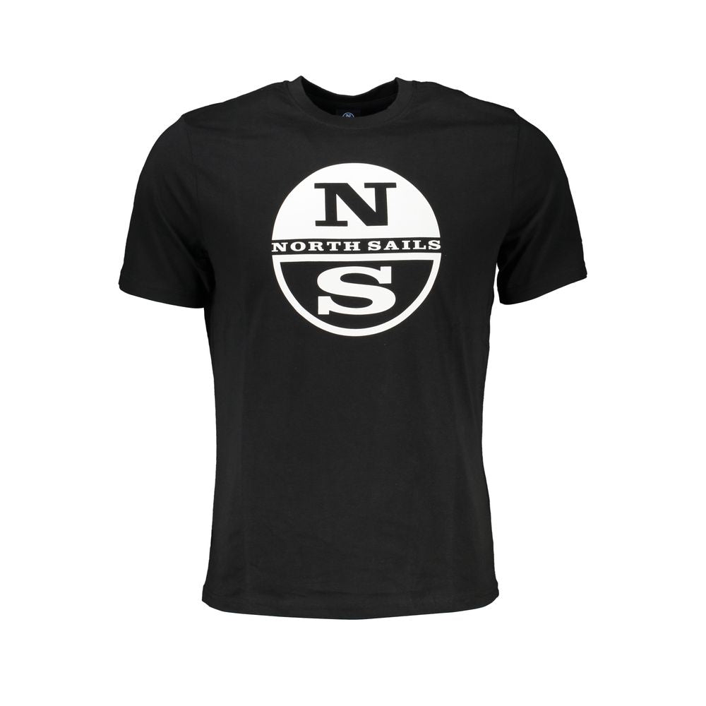 North Sails Black Cotton Men's T-Shirt - Luxe Nova