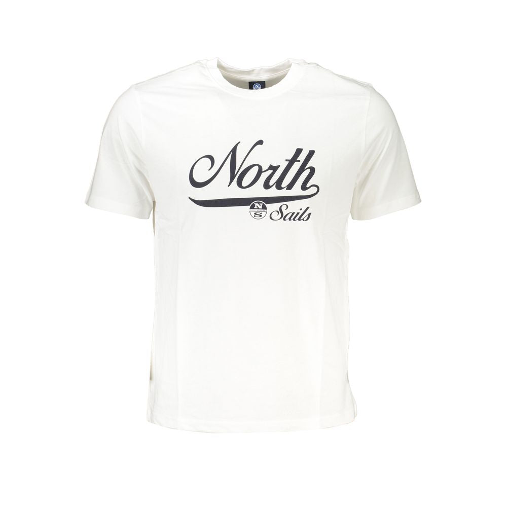 North Sails Bianco Cotton Men T-Shirt - Luxe Nova