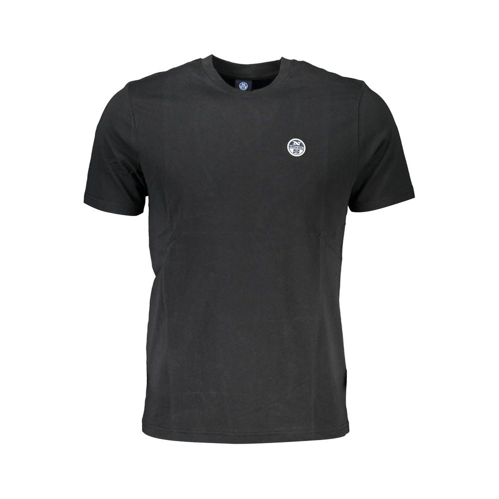 North Sails Black Cotton Men T-Shirt - Luxe Nova