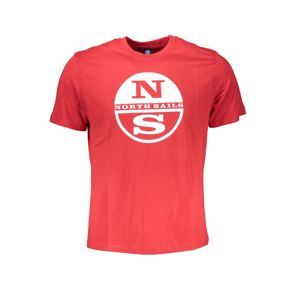 North Sails Red Cotton Men T-Shirt - Luxe Nova
