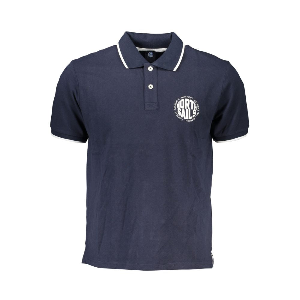 North Sails Blu Cotton Men Polo - Luxe Nova