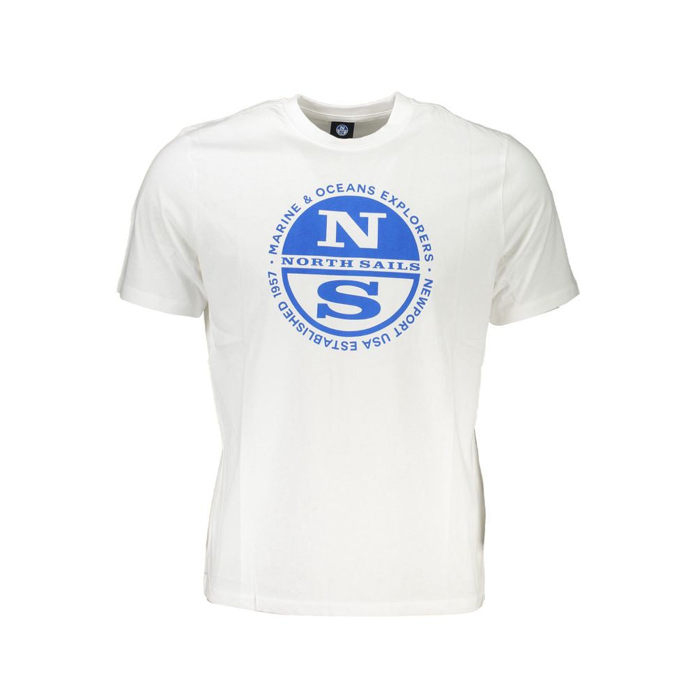 North Sails White Cotton Men's T-Shirt - Luxe Nova