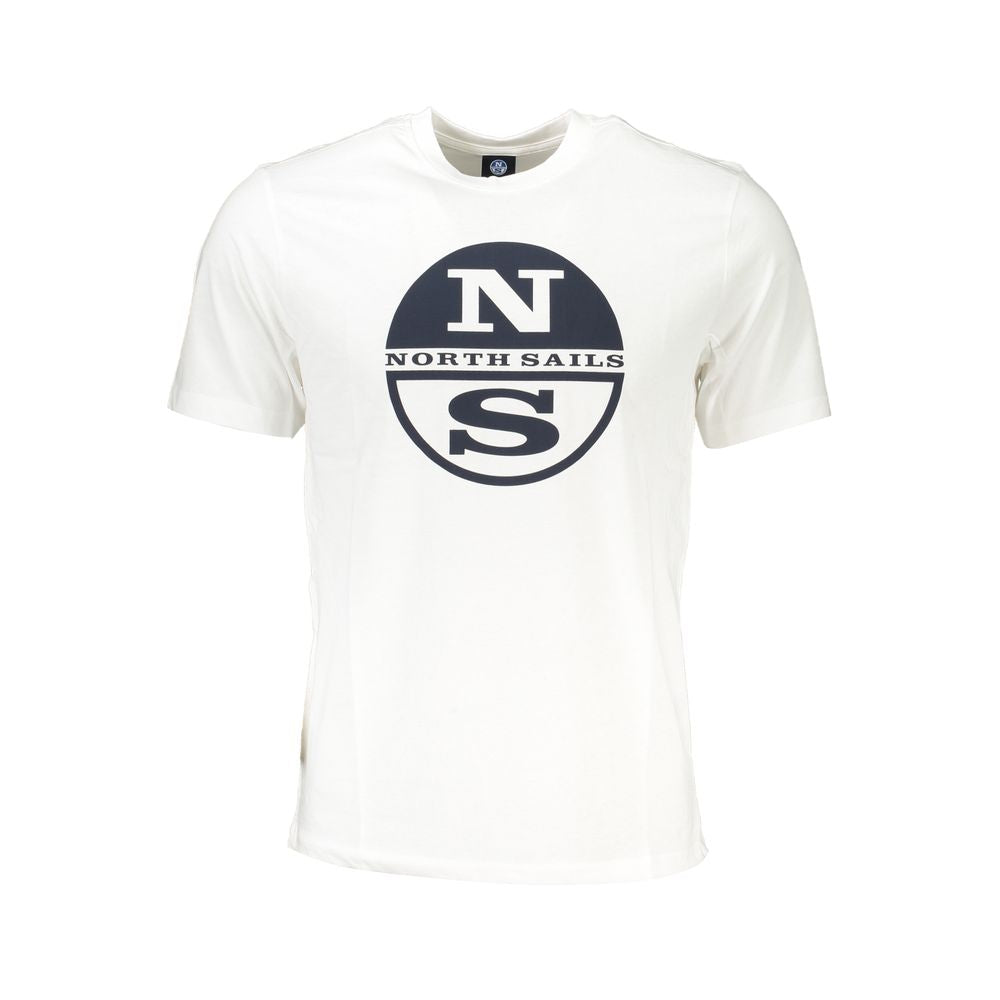 North Sails Bianco Cotton Men T-Shirt - Luxe Nova