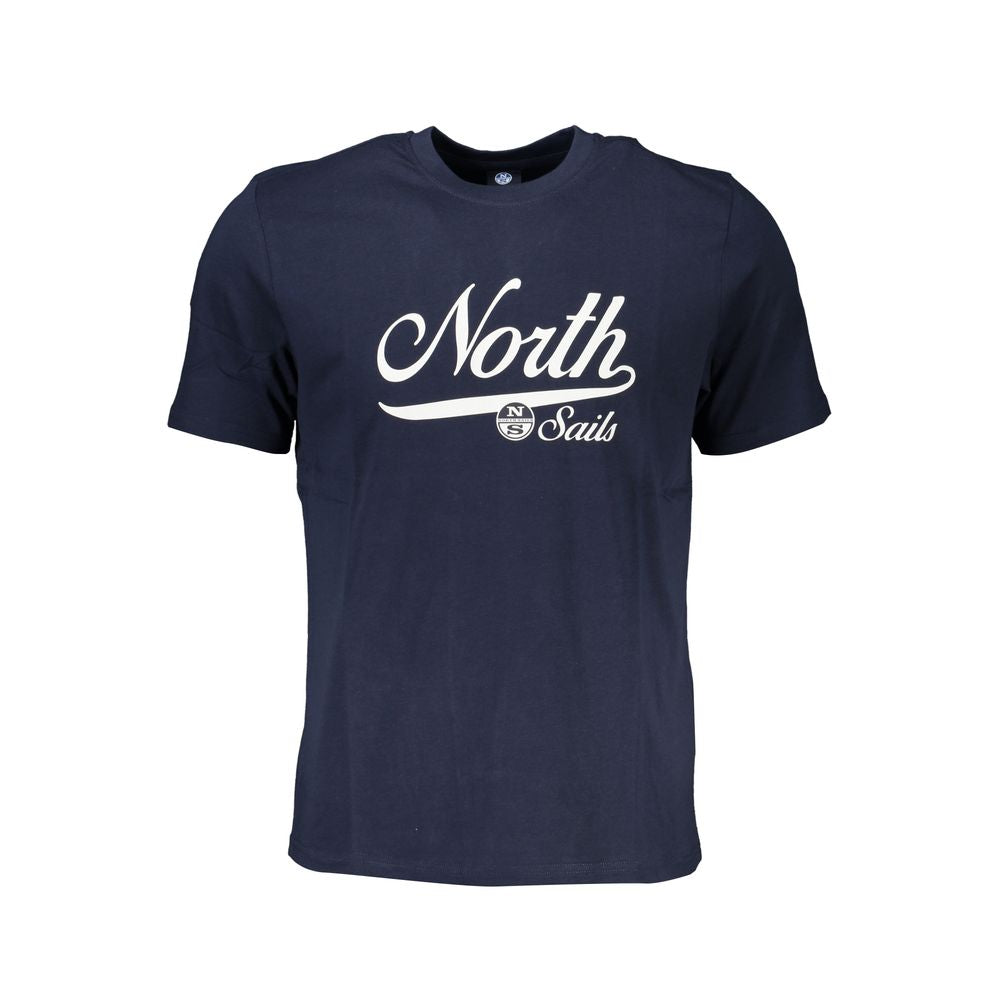 North Sails Blue Cotton Men T-Shirt - Luxe Nova