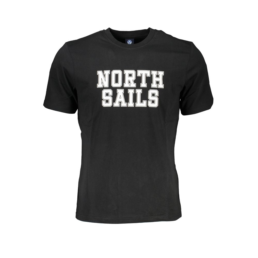 North Sails Black Cotton Men's T-Shirt - Luxe Nova