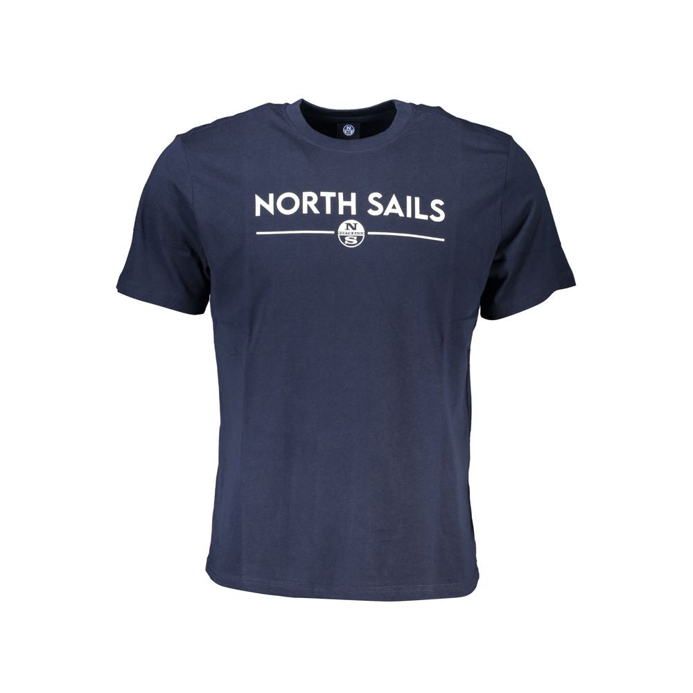North Sails Blue Cotton Men T-Shirt - Luxe Nova