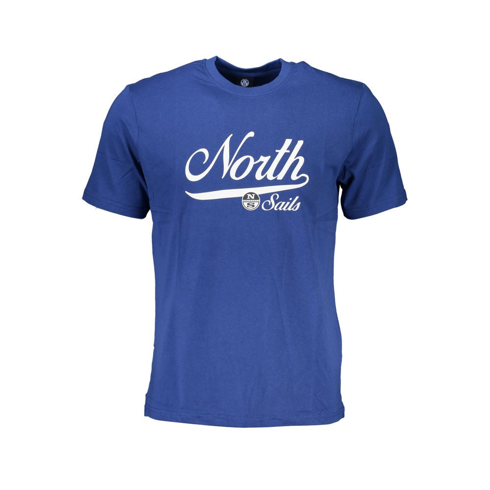 North Sails Blue Cotton Men T-Shirt - Luxe Nova