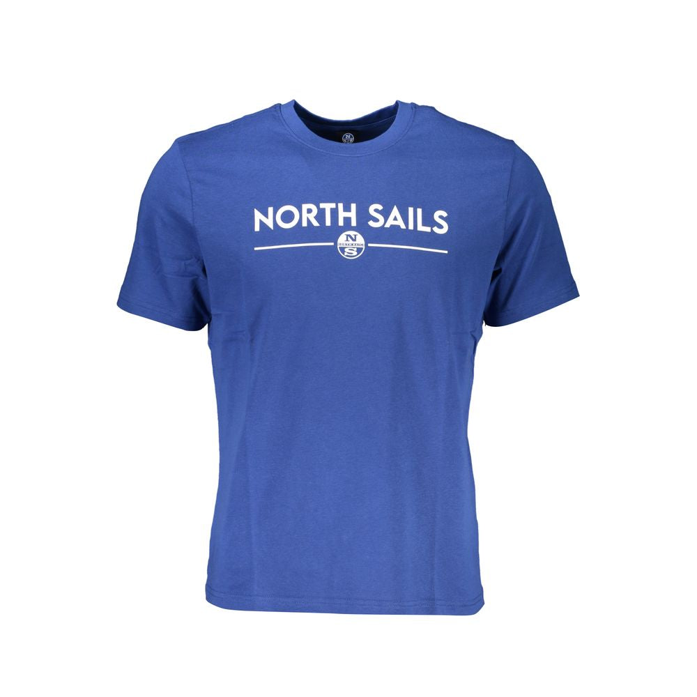 North Sails Blu Cotton Men T-Shirt - Luxe Nova
