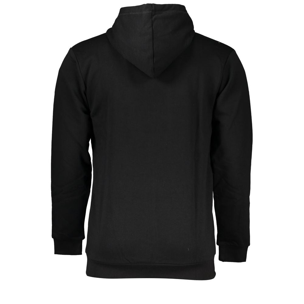 Sergio Tacchini Black Cotton Men's Hooded Sweatshirt - Luxe Nova