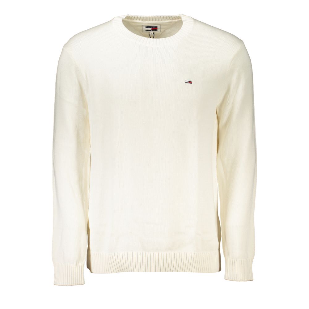 Tommy Hilfiger White Cotton Men's Sweater - Luxe Nova