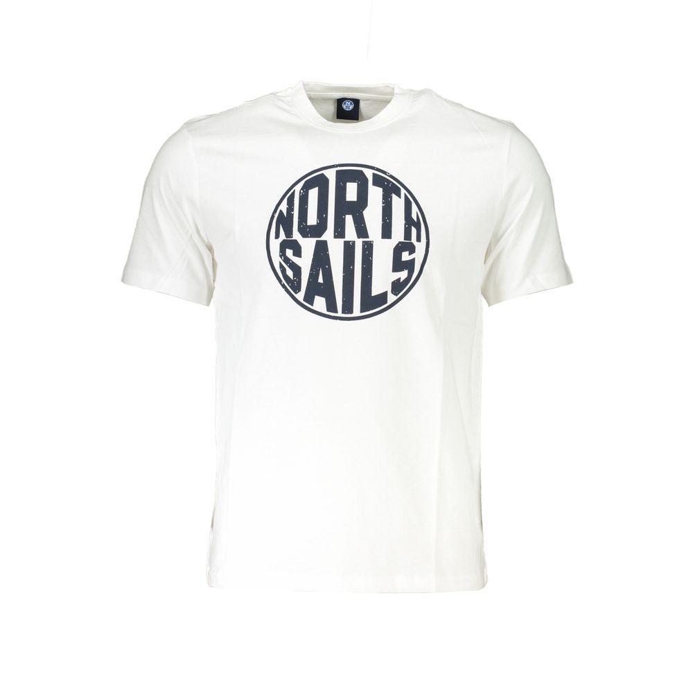 North Sails Bianco Cotton Men T-Shirt - Luxe Nova