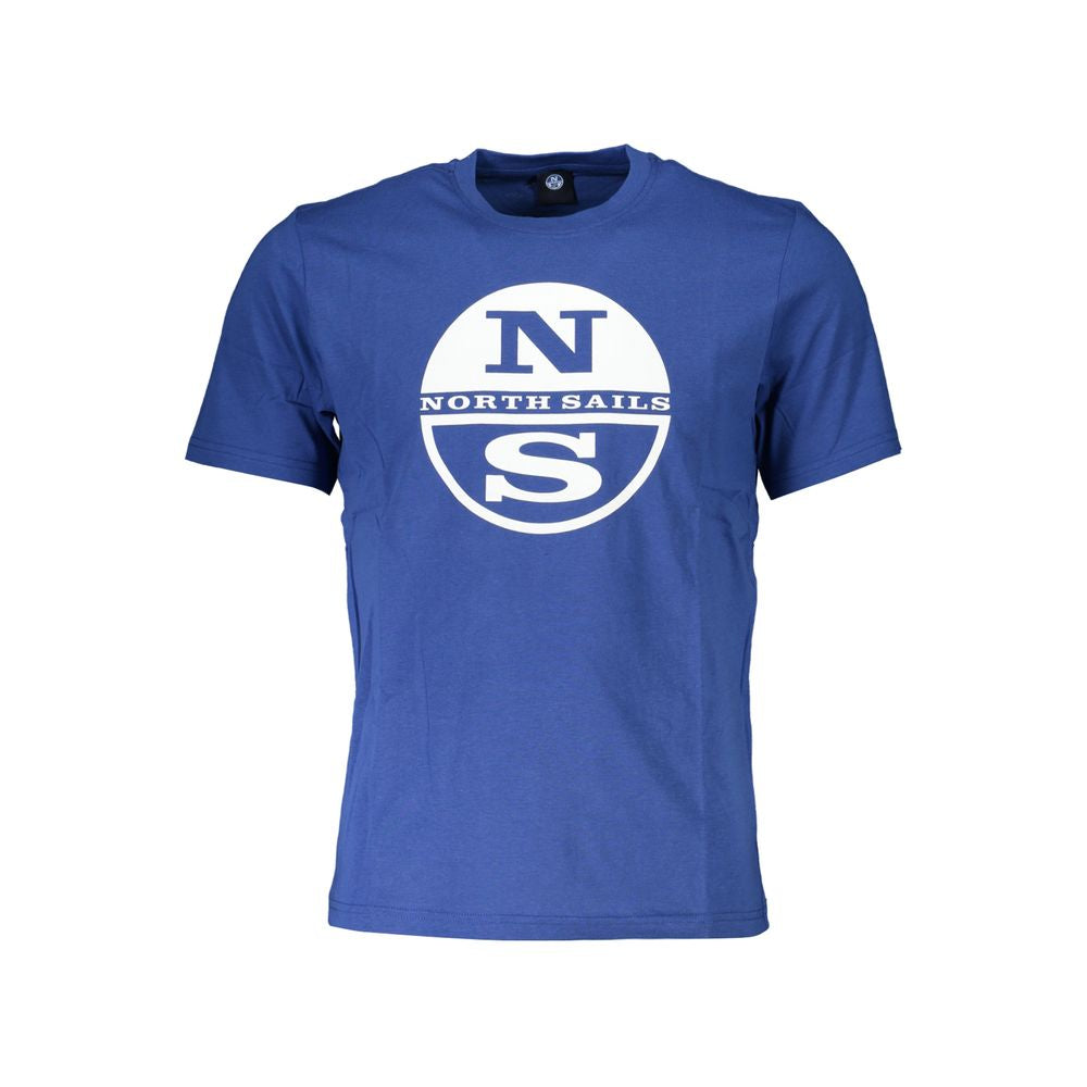 North Sails Blu Cotton Men T-Shirt - Luxe Nova