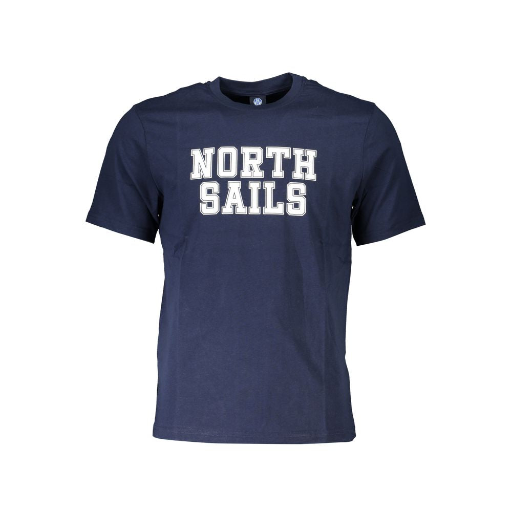 North Sails Blu Cotton Men T-Shirt - Luxe Nova