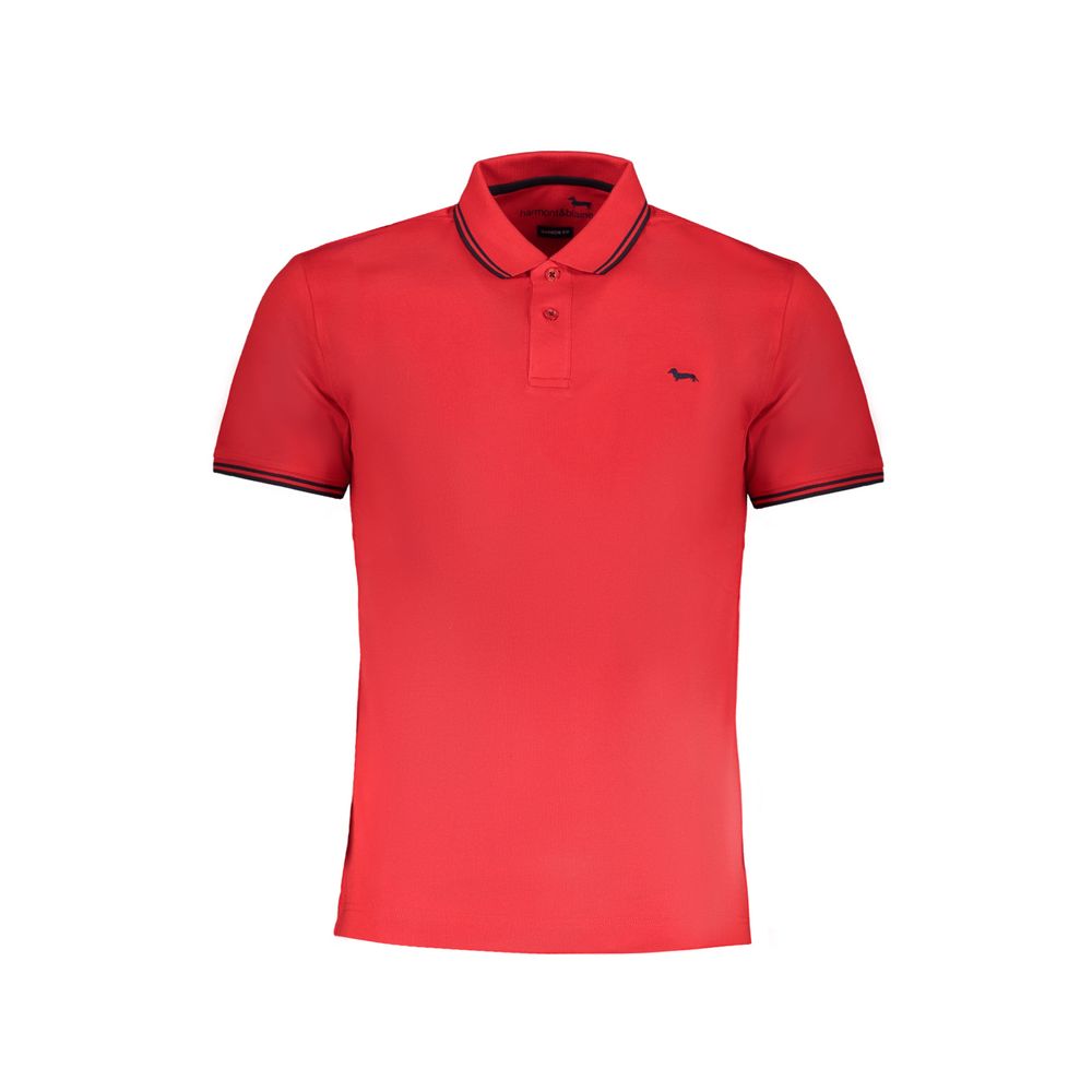 Harmont & Blaine Rosso Cotton Men Polo Shirt - Luxe Nova
