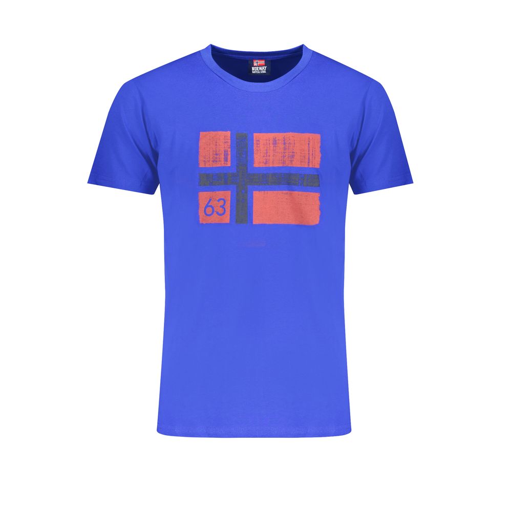 Norway 1963 Blu Cotton Men T-Shirt - Luxe Nova