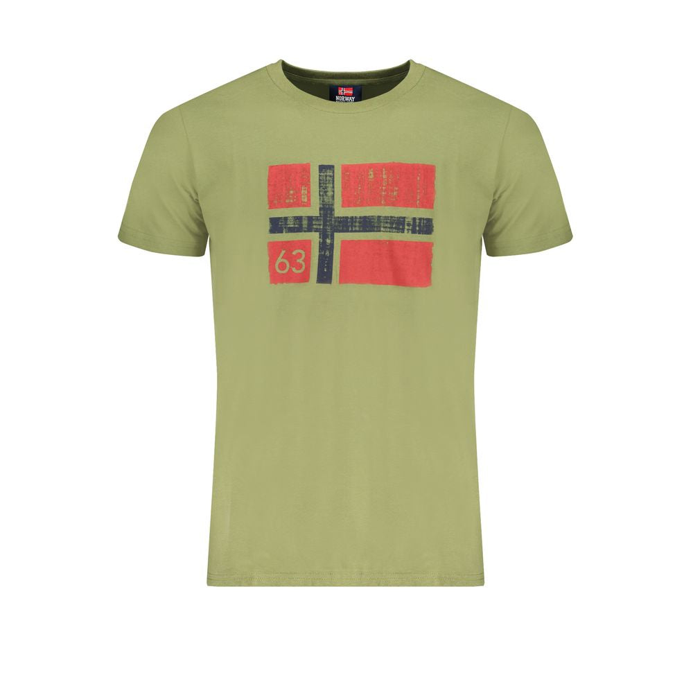 Norway 1963 Verde Cotton Men T-Shirt - Luxe Nova