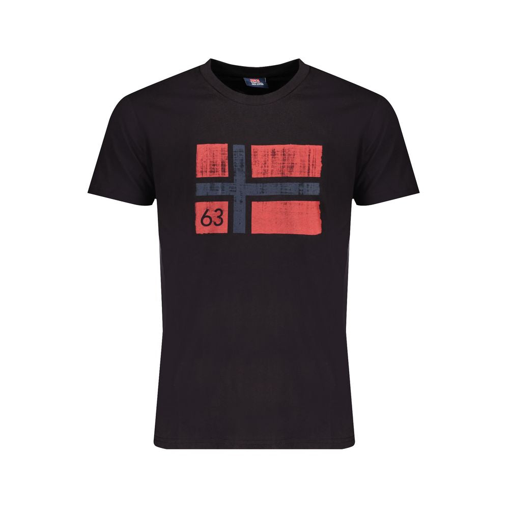 Norway 1963 Black Cotton Men's T-Shirt - Luxe Nova