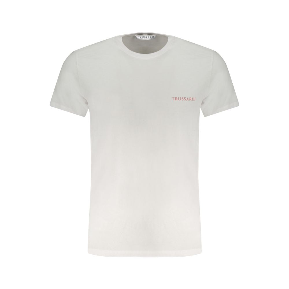Trussardi White Cotton Men T-Shirt - Luxe Nova