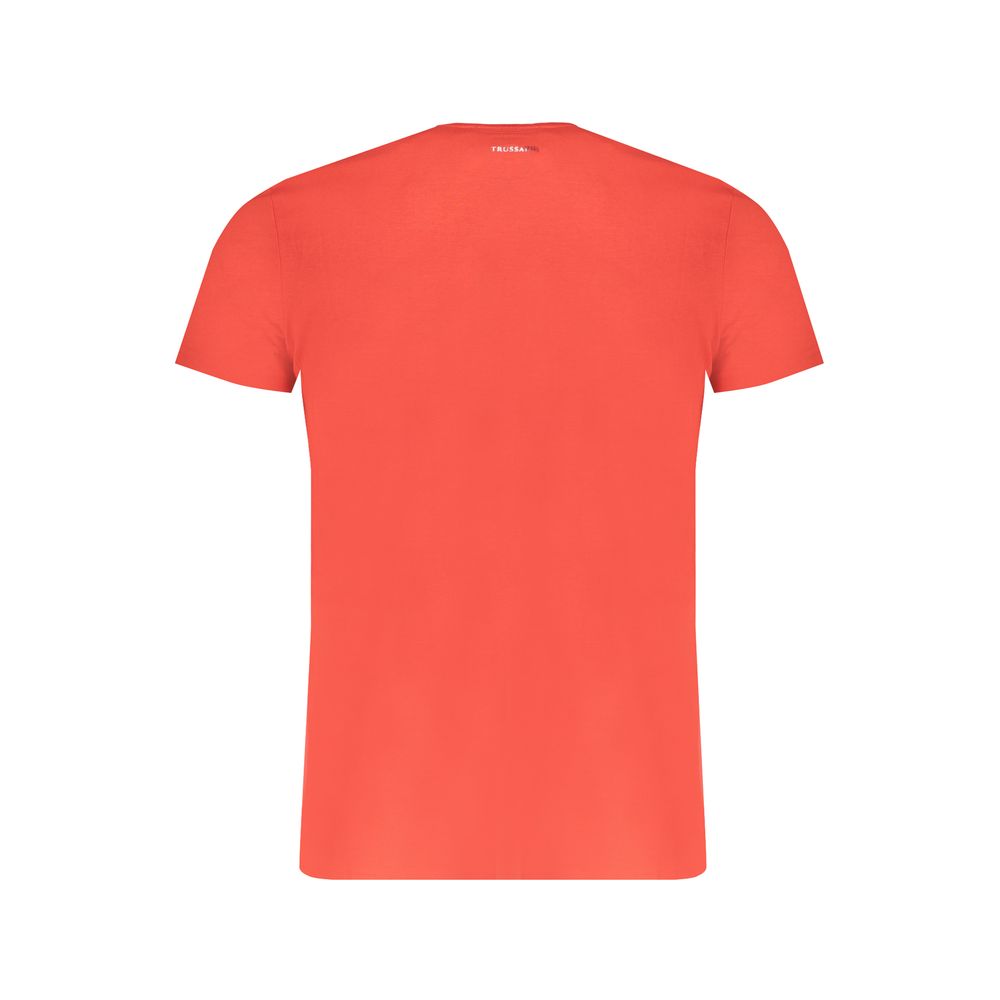 Trussardi Red Cotton Men T-Shirt - Luxe Nova