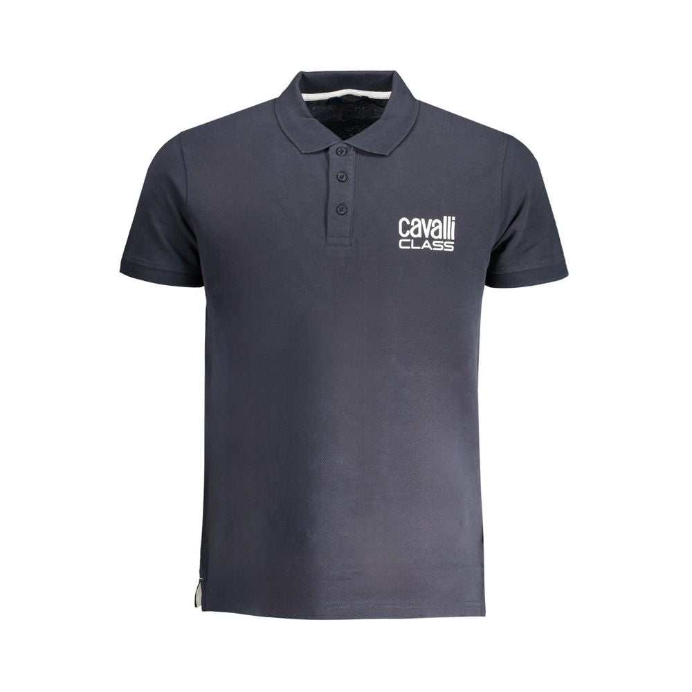 Cavalli Class Blu Cotton Men Polo - Luxe Nova