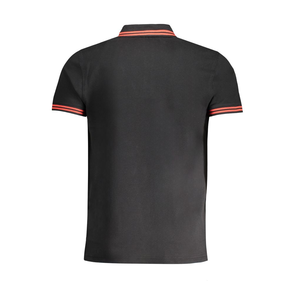 Cavalli Class Black Cotton Men Polo Shirt - Luxe Nova