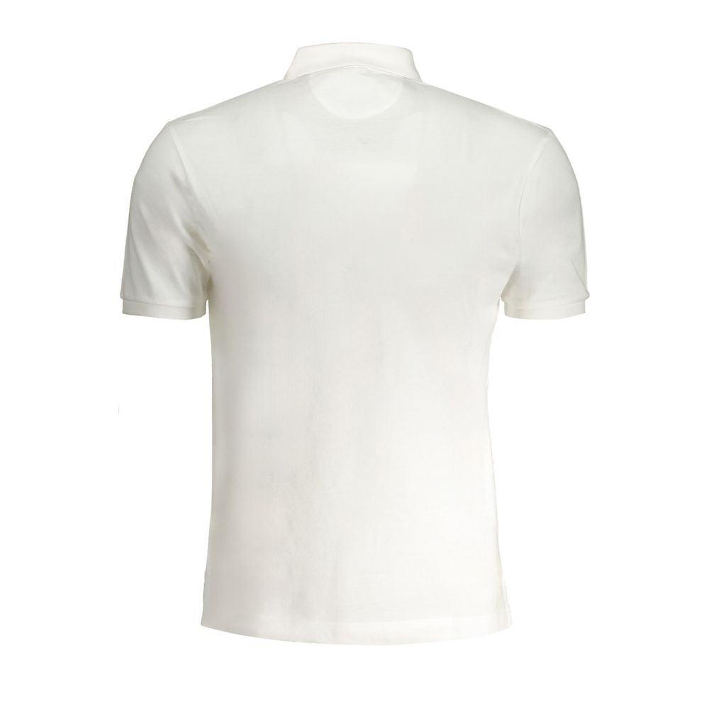 La Martina White Cotton Men Polo Shirt - Luxe Nova