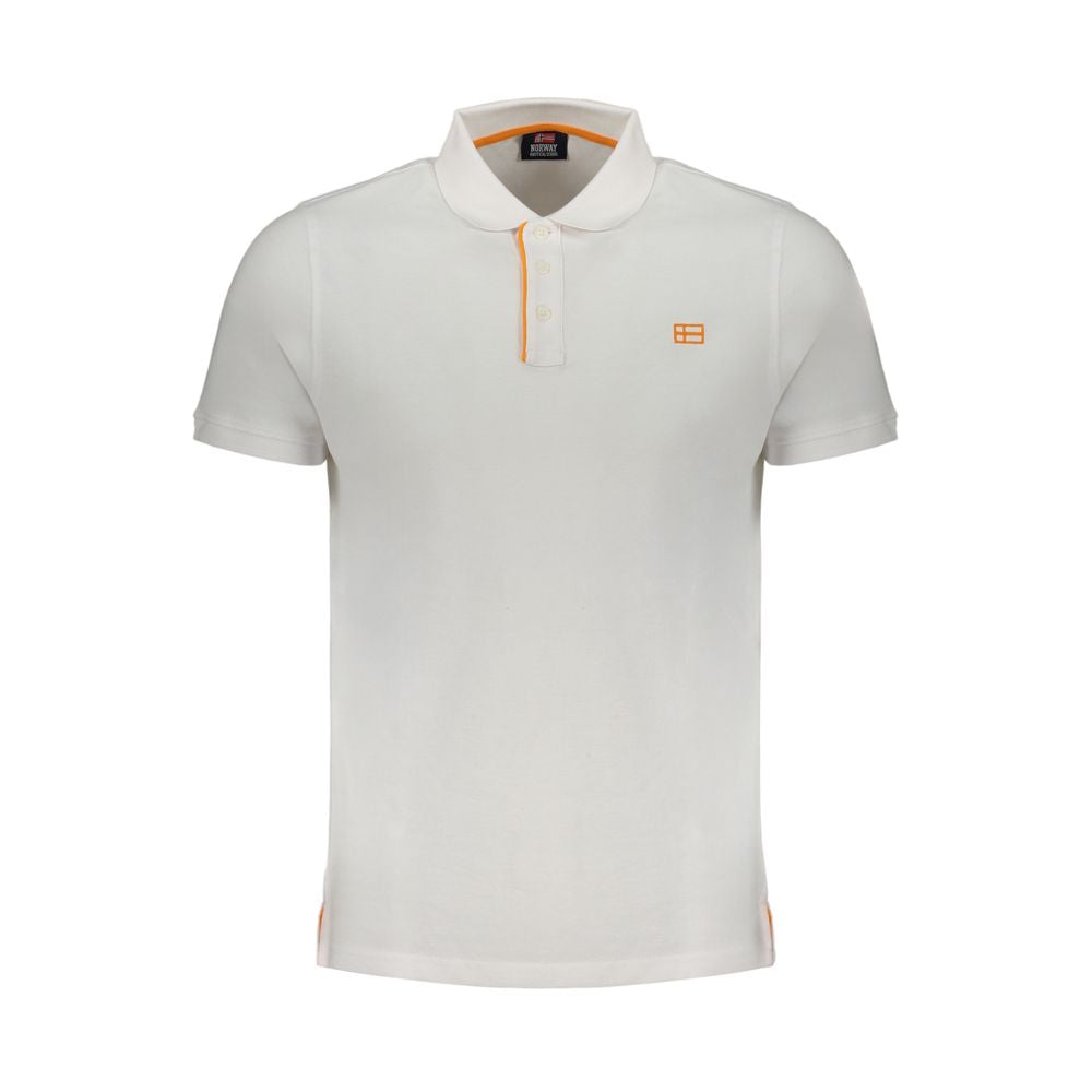 Norway 1963 White Cotton Men Polo Shirt - Luxe Nova