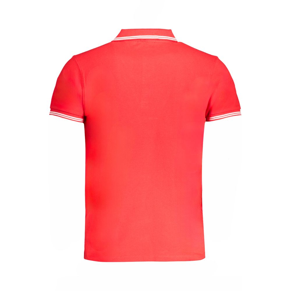 Cavalli Class Red Cotton Men Polo Shirt - Luxe Nova