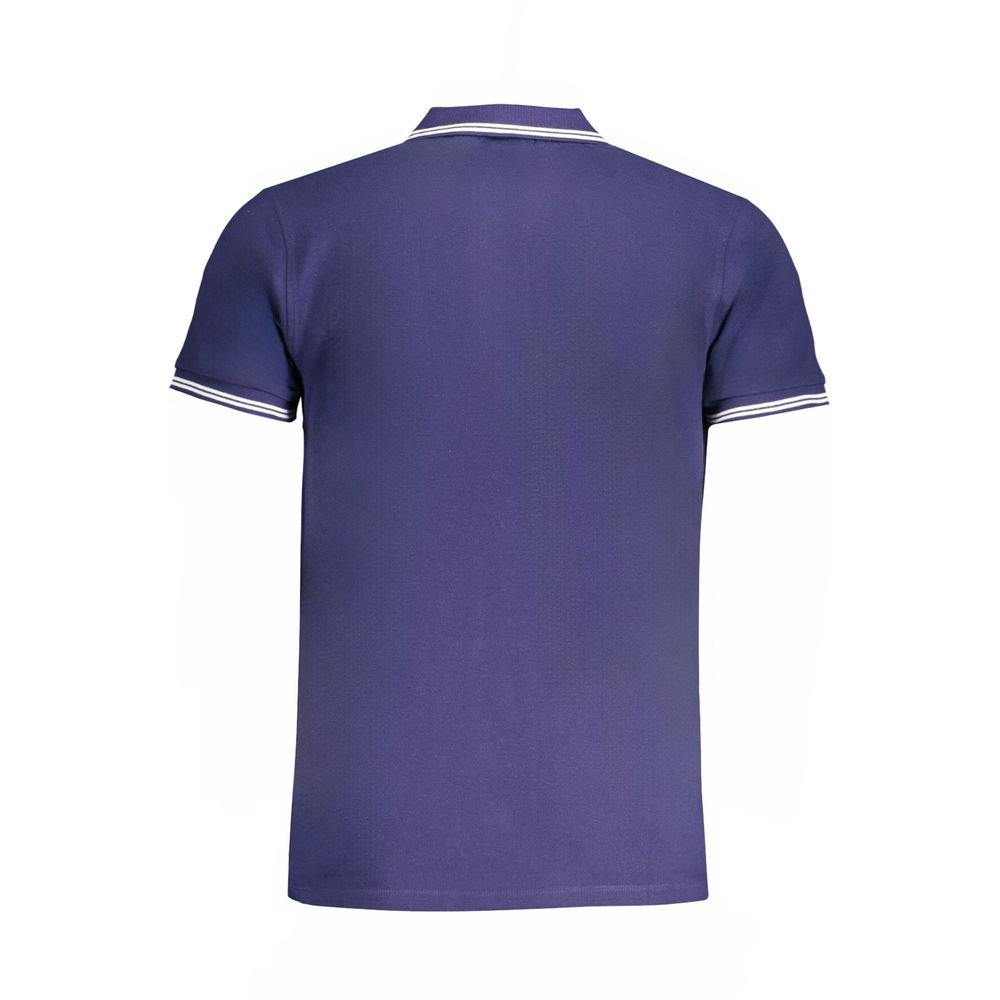 Cavalli Class Blue Cotton Men Polo Shirt - Luxe Nova
