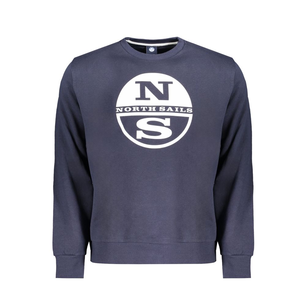 North Sails Blue Cotton Men Sweatshirt - Luxe Nova