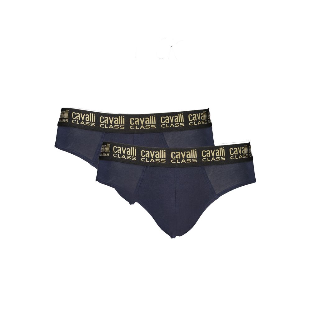 Cavalli Class Blue Cotton Men's Briefs - Luxe Nova