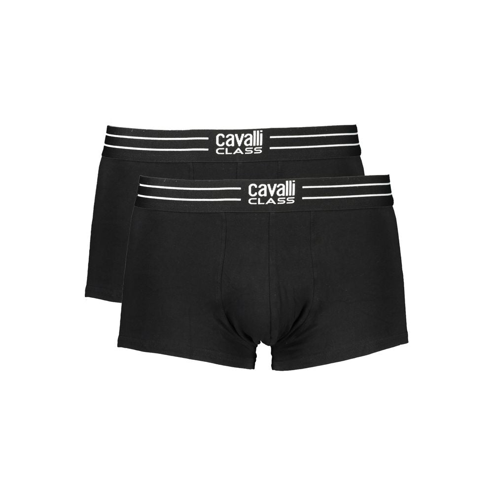 Cavalli Class Black Cotton Men's Boxer Briefs - Luxe Nova