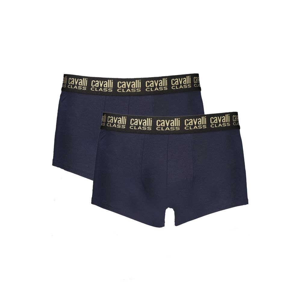 Cavalli Class Blu Cotton Mens Boxer - Luxe Nova
