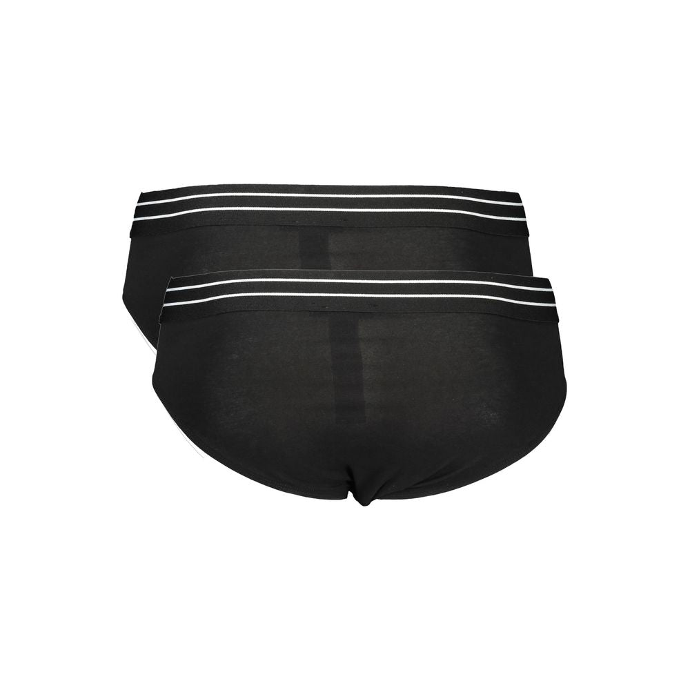 Cavalli Class Nero Cotton Men's Underwear Slip - Luxe Nova