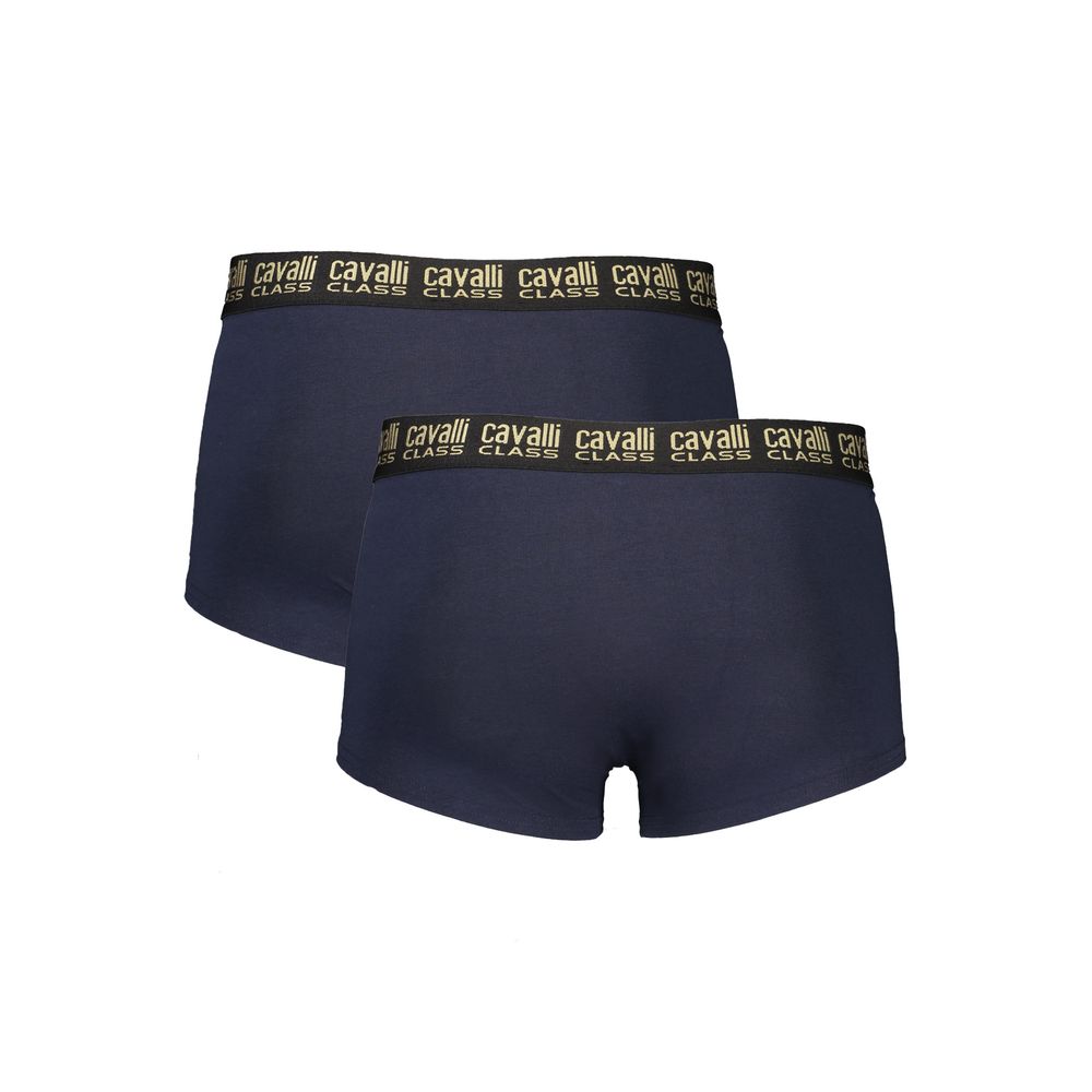 Cavalli Class Blu Cotton Mens Boxer - Luxe Nova