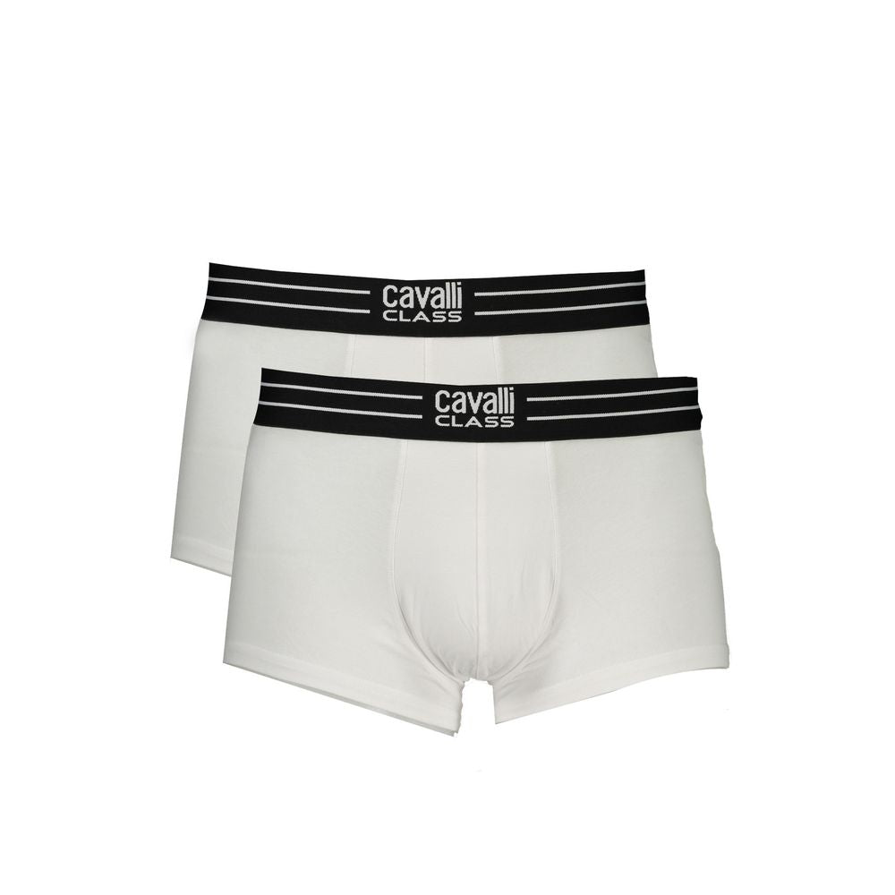 Cavalli Class White Cotton Men's Boxer Briefs - Luxe Nova