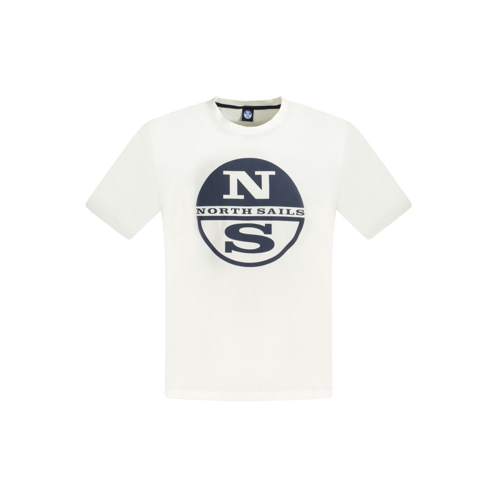 North Sails White Cotton Men's T-Shirt - Luxe Nova