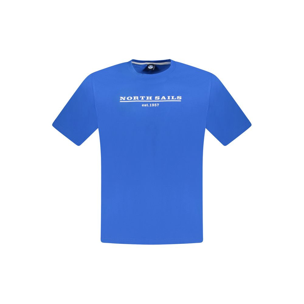 North Sails Blue Cotton Men T-Shirt - Luxe Nova