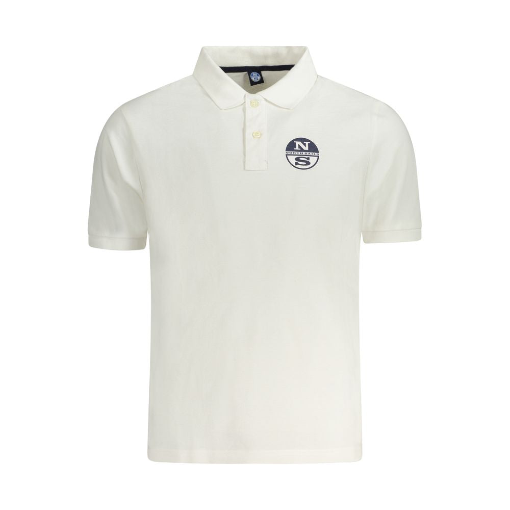North Sails White Cotton Men Polo Shirt - Luxe Nova