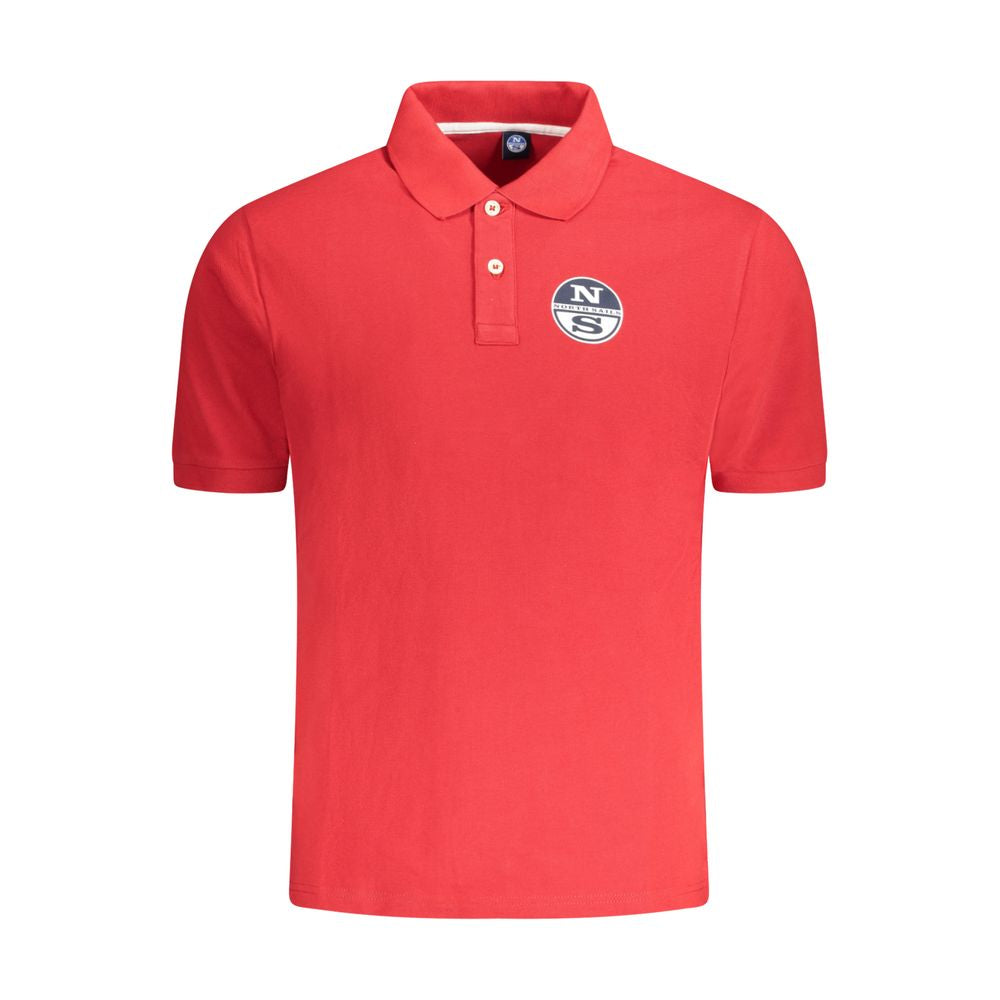 North Sails Red Cotton Men Polo - Luxe Nova