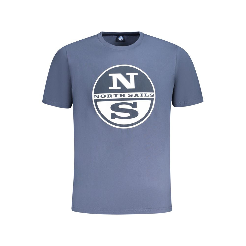 North Sails Blue Cotton Men T-Shirt - Luxe Nova