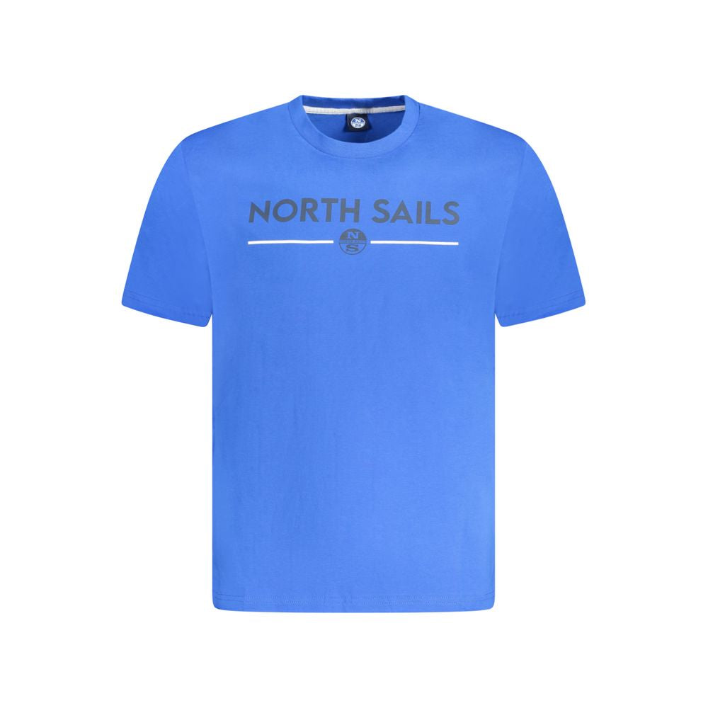 North Sails Blue Cotton Men T-Shirt - Luxe Nova