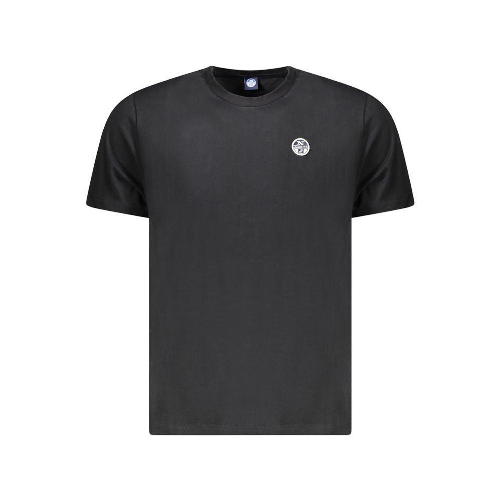 North Sails Black Cotton Men T-Shirt - Luxe Nova