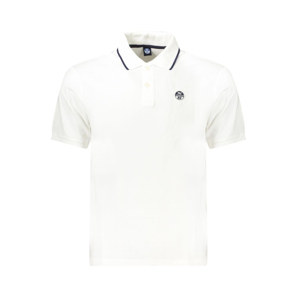 North Sails White Cotton Men Polo-Shirt - Luxe Nova