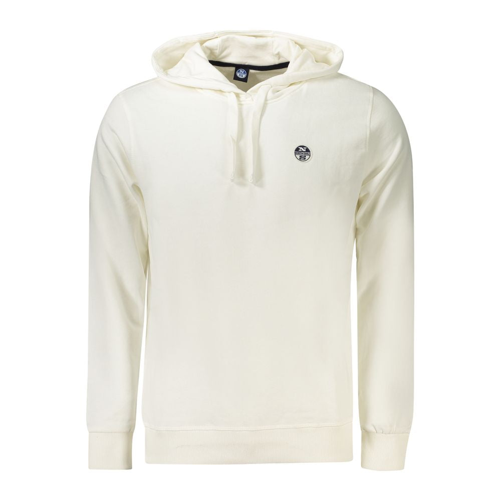 North Sails White Cotton Men's Hooded Sweatshirt - Luxe Nova