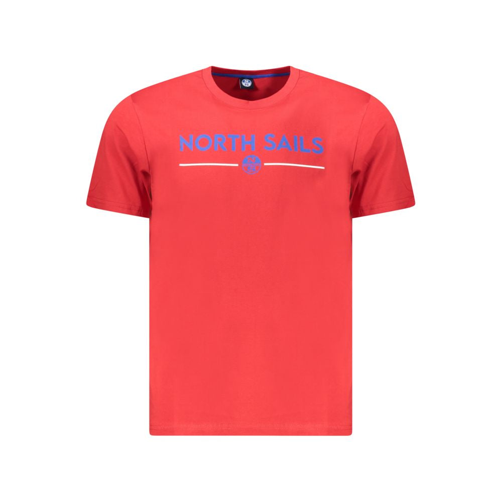 North Sails Red Cotton Men T-Shirt - Luxe Nova