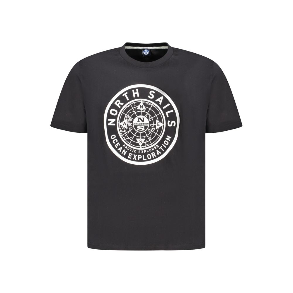 North Sails Black Cotton Men's T-Shirt - Luxe Nova